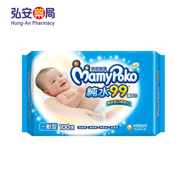 滿意寶寶 超柔感純水濕巾一般型補充包 100抽