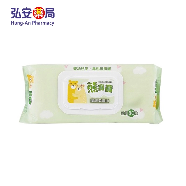 熊寶寶 加大超厚柔濕巾80抽
